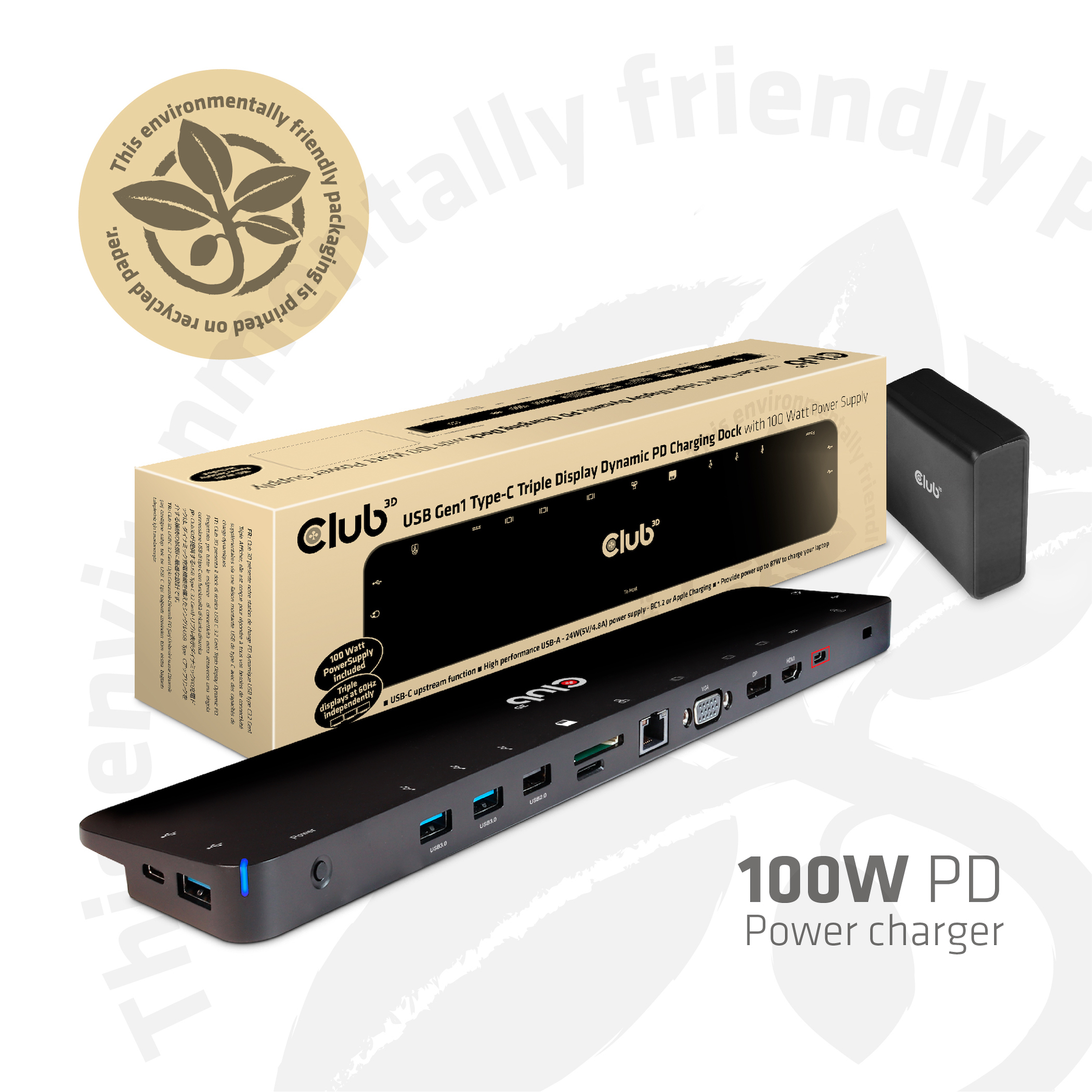 Club3D USB-C Docking Station (CSV-1564W100)
