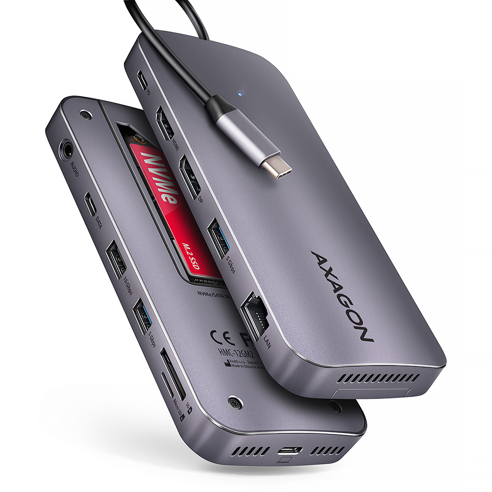 Axagon 12-in-1 100 W Docking Station (HMC-12GM2)