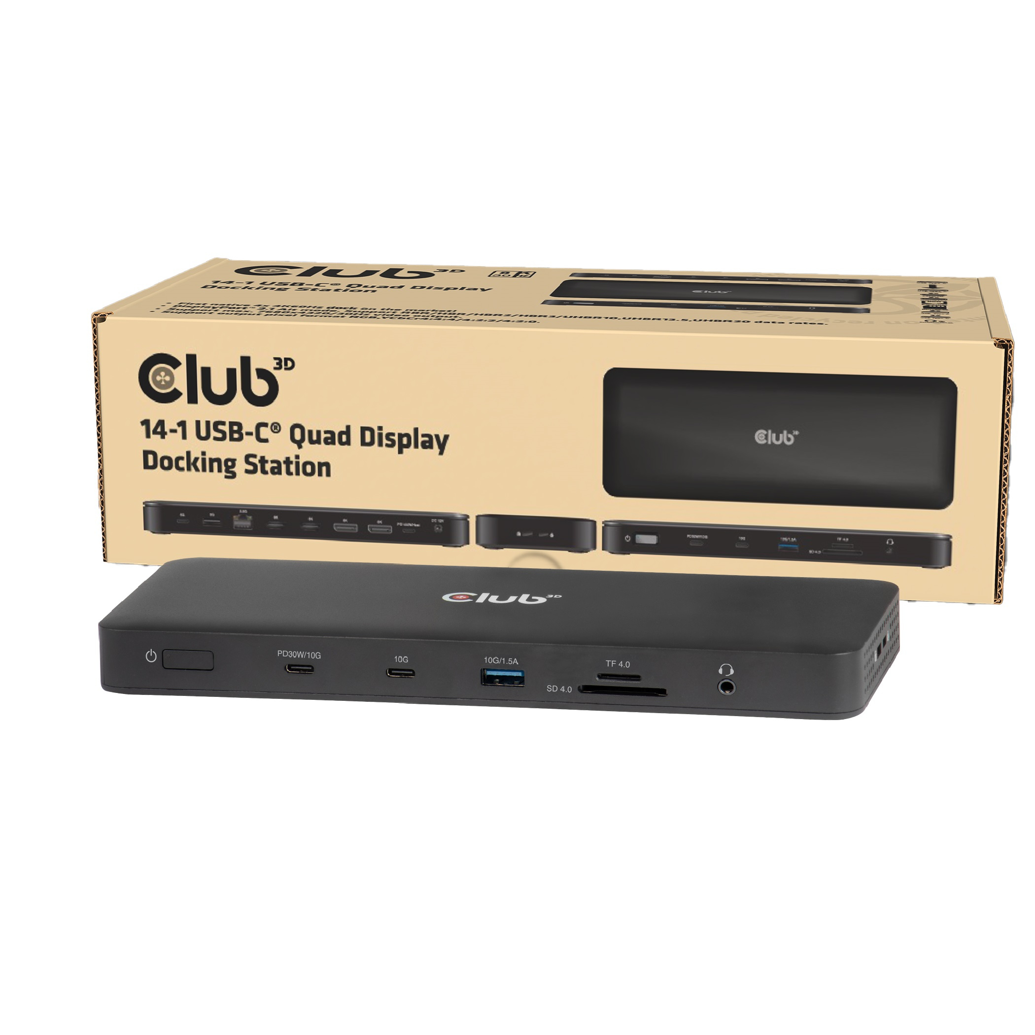 Club3D USB-C 14-in-1 100 W Docking Station (CSV-2540)